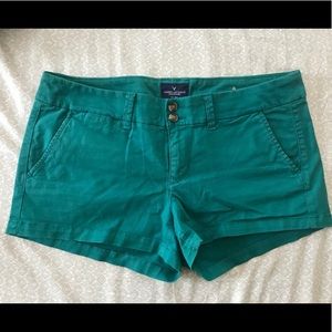 Teal AE “shortie” shorts
